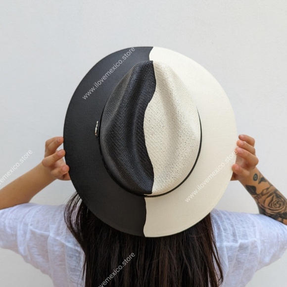 NEW!!  Hand Made Color Block Brim Straw Hat main image 15